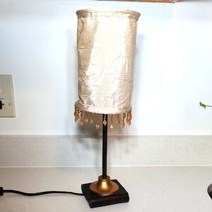 Buffet Table Lamp. Side Table, Desk Lamp. Elegant Cream and Gold.